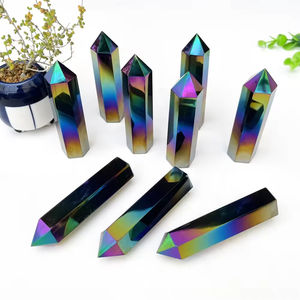 Columnas de Obsidiana Negra Electrochapadas de Alta Calidad al por Mayor para Decoración del Hogar y Regalos - Product Image 4