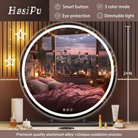 Nouvelle Arrivée Miroir de Maquillage LED Rond Hollywood Rotatif à 360 Degrés pour Coiffeuse