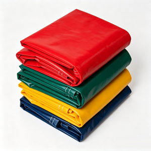 Hot Selling Heavy Duty Waterproof Flame Retardant Anti-UV Plain Large Camping <b>Tarp</b> Outdoor Cover 550gsm PVC Curtain - Product Image 1