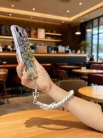 Sangle de cou tressée détachable haut de gamme avec pochette pour téléphone portable, antichoc, trois-en-un polyvalente pour téléphones portables et appareils photo