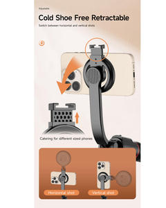 Mini trépied magnétique en aluminium pour smartphone, pliable, télescopique, avec télécommande pour diffusion en direct - Product Image 4