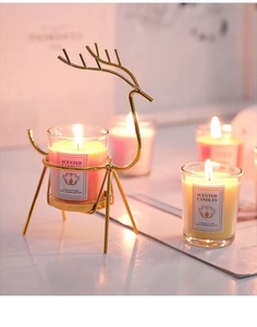 Lilin OEM beraroma mewah hadiah cangkir kaca wangi kedelai lilin rumah - Product Image 3