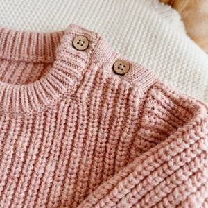 Maglione Invernale per Neonati con Logo Personalizzato, Tutina in Maglia 100% Cotone per Bambini e Bambine - Product Image 6