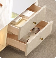 Nouvel ensemble table basse et meuble TV de style crème français, de luxe léger, sur pieds, collection 2026