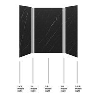 Kit mural de douche moderne Raison SMC 36/60/96 pouces, surface mate imperméable, panneau mural en ardoise Calacatta, épaisseur 5 mm, hôtel, appartement