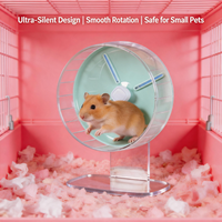 Grande Roue de Course Silencieuse en Acrylique Étanche pour Hamsters avec Support Silencieux