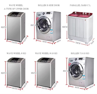 Meilleur vendeur en ligne, housse de machine à laver imperméable pour cuisine, housse épaisse anti-poussière, écologique, minimaliste, capacité de 5 à 10 kg