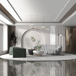 Canapé de salon au design créatif Canapé bulle trois places paresseux incurvé <span class=keywords><strong>en</strong></span> tissu - Product Image 3