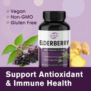 Cápsulas de Extracto de Saúco Negro con Vitamina C, Suplementos Naturales de Venta Caliente OEM ODM - Product Image 2