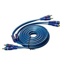 Cable de audio RCA con conector moldeado por inyección, con cable trenzado de cobre sin oxígeno de alta calidad y conectores chapados en oro.
