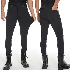 Ready Stock Herren Reithose Knie Patch Grip Reit strumpfhose für männliche Reithosen mit rutsch festem Silikonst reifen