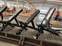 Banco de Pesas Comercial para Entrenamiento con Mancuernas, Banco Plano Grande con Asiento Acolchado para Flexiones