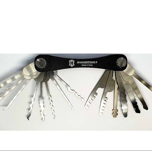 Mới Haoshi Công Cụ Gấp Keychain Dao Gấp Lựa Chọn Công Cụ Phong Cách 20 Trong 1 Khóa <span class=keywords><strong>Pick</strong></span> Set Thợ Khóa Công Cụ - Product Image 2