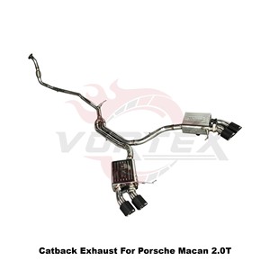 Escape de Alto Flujo Vortex de Acero Inoxidable con Puntas de Carbono y Válvula de Vacío Compatible con Porsche Macan 2.0T - Product Image 2
