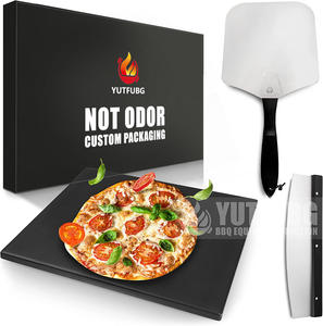 YUTFUBG ristorante <span class=keywords><strong>Base</strong></span> di <span class=keywords><strong>pietra</strong></span> forno <span class=keywords><strong>per</strong></span> <span class=keywords><strong>Pizza</strong></span> con bambù buccia di <span class=keywords><strong>Pizza</strong></span> e <span class=keywords><strong>pietra</strong></span> calda Set di cottura - Product Image 4