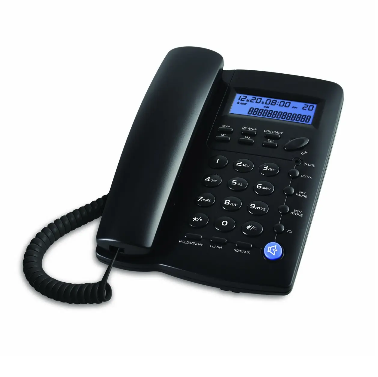Landline corded phone adjustable volume hands-free home office hotel room telephones