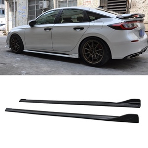 ABS Material OTD Style Side Skirts Extensions Lip Chin Spoiler <b>Splitter</b> for Honda Civic 11TH FL1 Auto Tuning - Product Image 1