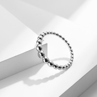 Beimai OEM chapado en oro rosa clásico bola de acero inoxidable anillo de mujer Popular Simple sin decoloración