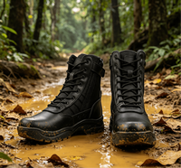 Bottes de randonnée tactiques unisexes de haute qualité, avec coutures apparentes, tige en microfibre, semelle intermédiaire en caoutchouc, semelle extérieure imperméable, toutes saisons