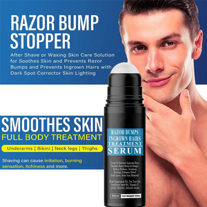 Ensemble de soins pour la peau et les cheveux des hommes crème anti-âge SPF 50 crème solaire baume de rasage rasoir bosse poils incarnés sérum nettoyant pour le corps shampooing déodorant - Product Image 3