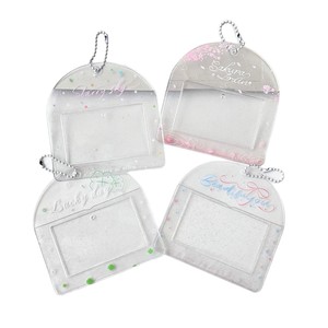 <span class=keywords><strong>Porte</strong></span>-cartes personnalisé en gros, petit format 3 pouces, motif fleur de cerisier et trèfle, design horizontal en PVC, rangement aléatoire de cartes avec effet de poursuite des étoiles - Product Image 6
