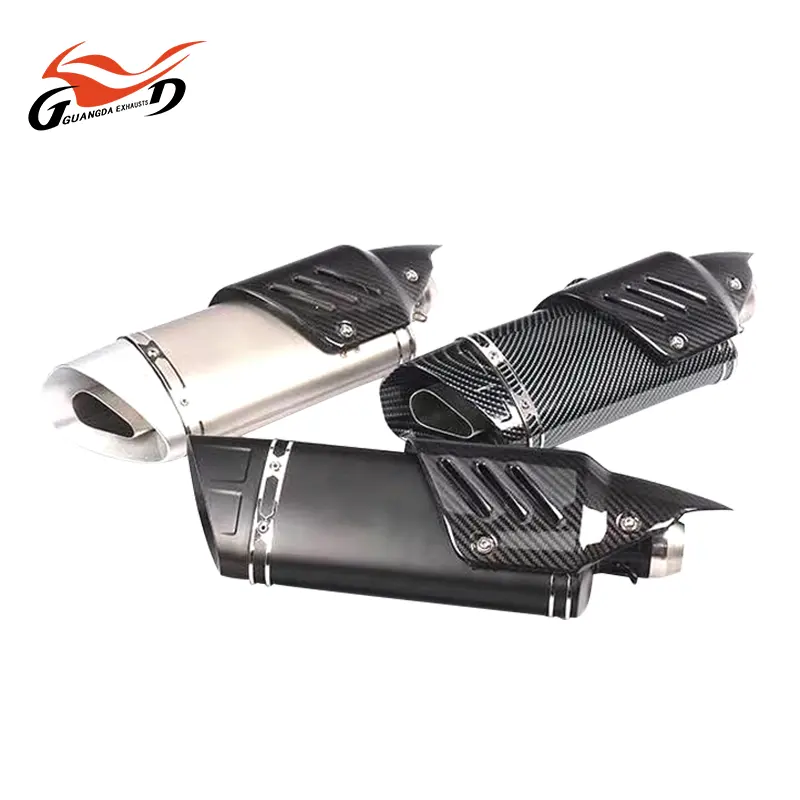 motorcycle exhaust system 38-51mm universal stainless steel exhaust muffler
