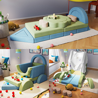 Canapé-lit pliable gonflable carré personnalisable 2-en-1, pour enfants, mobilier multifonctionnel pour bébé, idéal pour la chambre à coucher