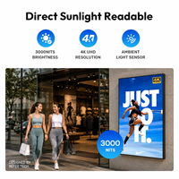 Pantalla LCD Transparente de Alta Luminosidad a Todo Color para Escaparates de Tiendas Minoristas, Pantalla LCD Flexible para Publicidad en Paredes Interiores