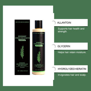 Champú Vegano Orgánico de Romero para Engrosar el Cabello, Fórmula con Queratina Hidrolizada para Suavizar y Alisar el Cabello Fino y la Caída del Cabello - Product Image 3