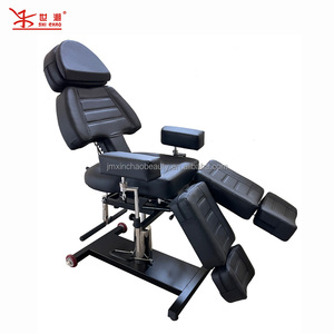 Fauteuil de tatouage hydraulique professionnel <span class=keywords><strong>Xinchao</strong></span>, lit de tatouage multifonctionnel à jambes séparées, lit de piercing rotatif avec base roulante - Product Image 1
