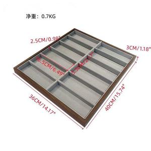 Caja Organizadora <span class=keywords><strong>de</strong></span> Madera <span class=keywords><strong>de</strong></span> Nogal Negro con 7/12 Compartimentos para Exhibición <span class=keywords><strong>de</strong></span> <span class=keywords><strong>Gafas</strong></span> <span class=keywords><strong>de</strong></span> Sol - Product Image 4