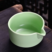 Bol à matcha en céramique de style japonais avec bec verseur, support pour chasen, 7 fouets à thé, spatule à thé en bambou, support pour chasen, ensemble complet de 7 pièces pour le matcha