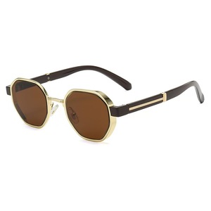 Gafas de sol con montura metálica Polygon Edge para mujer, gafas de sol con montura grande para cara redonda, protección solar, protección UV, espejo para conducir para hombre - Product Image 2