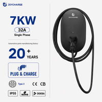 Nouvelle borne de recharge murale pour véhicules électriques 7 kW AC Type 2 monophasée 32A avec câble de 5 m