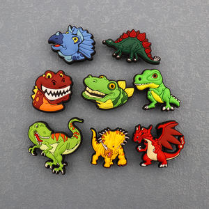 Vente en gros de chaussures personnalisées en caoutchouc PVC Accessoires de décoration Lot de 8 chaussures de <span class=keywords><strong>dinosaure</strong></span> dino cartoon - Product Image 1
