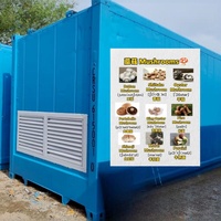 Conteneur intelligent de culture de champignons hydroponique Hezhou HM-40FT, haut rendement, économie d'énergie, contrôlé par PLC, certifié ISO9001, 1.5