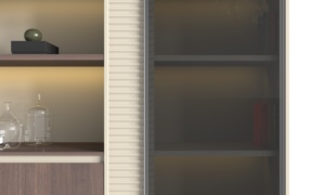 Modern Walnut Color <strong>Wooden</strong> Office Storage Unit Filing <strong>Cabinet</strong> With Sturdy Design -2400*400*2000 - Product Image 2