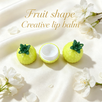 Fruitvormige lippenbalsem 4-5g Aardbei Honingmeloen Ananas Citroen Vorm Op Voorraad Schattig Blush Verpakking