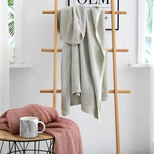KN couverture tricotée <span class=keywords><strong>en</strong></span> <span class=keywords><strong>coton</strong></span> pour canapé et salon, <span class=keywords><strong>Plaid</strong></span> doux et chaud de haute qualité - Product Image 4