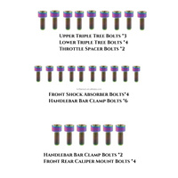 Kit Peningkatan Baut Titanium Warna-warni untuk Sur-Ron Ultra Bee