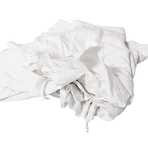 優れた油吸収性を持つ工業用清掃布、プレミアムホワイトTシャツ生地のニット拭き布 - Product Image 1