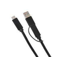 Kabel Splitter Y USB-C Berkecepatan Tinggi, Kabel USB-C Male To USB-C dan Adaptor USB3.0 Male Charging Cepat PD 100W