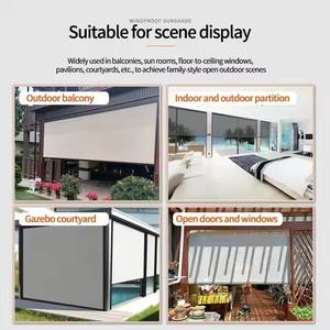 Stores enrouleurs extérieurs de haute qualité, résistants, imperméables, avec télécommande électrique, installation intégrée, coupe-vent, polyester + PVC - Product Image 4