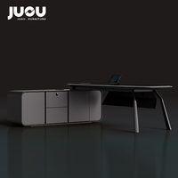Bureau de direction en bois de luxe, table de travail pour PDG, poste de travail moderne pour manager, avec tiroirs de rangement