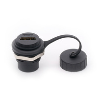 Connecteur femelle industriel étanche IP65 PA66 compatible HDMI, type châssis MicroHD MI D, personnalisé en usine