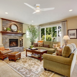 Carro Quạt Trần Hiện Đại Quạt Thông Minh Trang Trí Cánh Quạt Gỗ Sang Trọng Điều Khiển Bằng Ứng Dụng Quạt Trần Thông Minh Tuya Có Đèn - Product Image 2