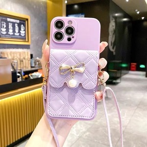 เคสโทรศัพท์หนังรูปโบว์ผีเสื้อพร้อมสายคล้องสำหรับ <span class=keywords><strong>iPhone</strong></span> 17 16 15 14 13 12 PRO MAX กระเป๋าใส่เหรียญเคสโทรศัพท์สำหรับ <span class=keywords><strong>Apple</strong></span> - Product Image 5
