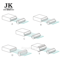Porte en bois JHK-SK04 avec caméra intégrée et poignées intérieures blanches, porte vitrée à 4 panneaux pour usage en parc
