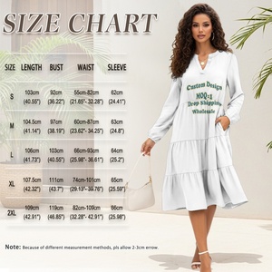 Abito Casual di Alta Qualità con Stampa Personalizzata, Segno Shaka, Scollo a V, Tasche, Vita Naturale, Patchwork Ecologico, Linea ad A - Product Image 6