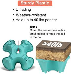 Système d'irrigation goutte à goutte pour tour de culture hydroponique de fraises, pots cylindriques, jardinière verticale hydroponique, tour de plantes DIY en plastique - Product Image 5